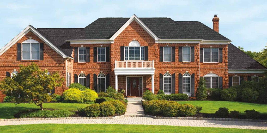 Brick house with garden